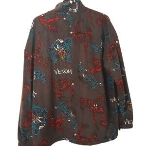 Marvel Venom Men's Big Men's Fleece Polar Sweatshirt, Size XL Black W/ Pockets